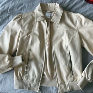 Nine West Cream Bomber Jacket